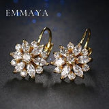 Attractive AAA Zircon Flower Stud Earrings - Best Online Prices by Jewellery Supermarket - The Jewellery Supermarket