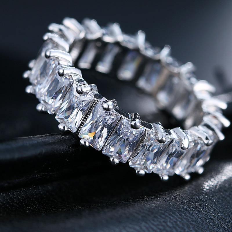 Attractive CZ Paved Austrian Zircon Unique Design Ring - Best Online Prices by Jewellery Supermarket - The Jewellery Supermarket