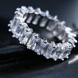 Attractive CZ Paved Austrian Zircon Unique Design Ring - Best Online Prices by Jewellery Supermarket - The Jewellery Supermarket
