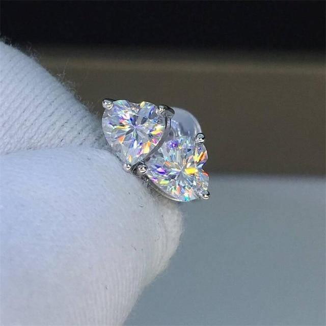 Attractive Selection Lab Diamond Stud Earrings 100% original 925 sterling silver- Factory Direct Prices by Jewellery Supermarket - The Jewellery Supermarket