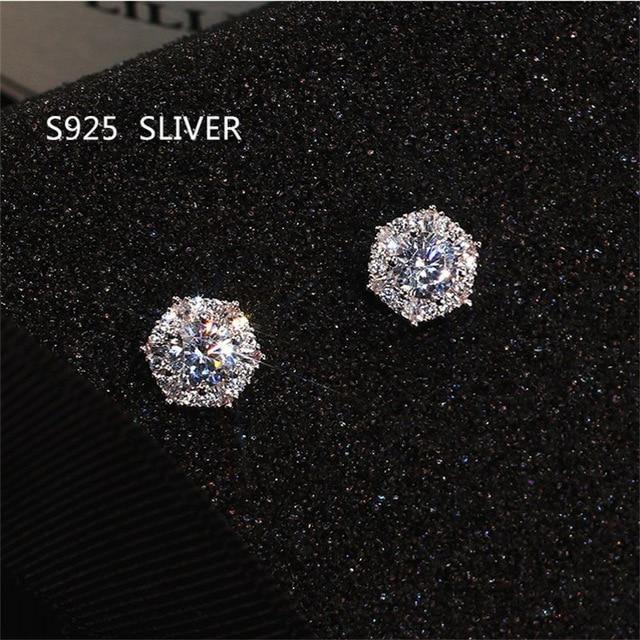 Attractive Selection Lab Diamond Stud Earrings 100% original 925 sterling silver- Factory Direct Prices by Jewellery Supermarket - The Jewellery Supermarket