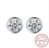 Attractive Selection Lab Diamond Stud Earrings 100% original 925 sterling silver- Factory Direct Prices by Jewellery Supermarket - The Jewellery Supermarket