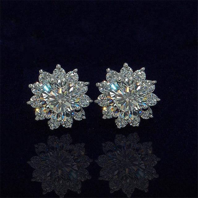 Attractive Selection Lab Diamond Stud Earrings 100% original 925 sterling silver- Factory Direct Prices by Jewellery Supermarket - The Jewellery Supermarket