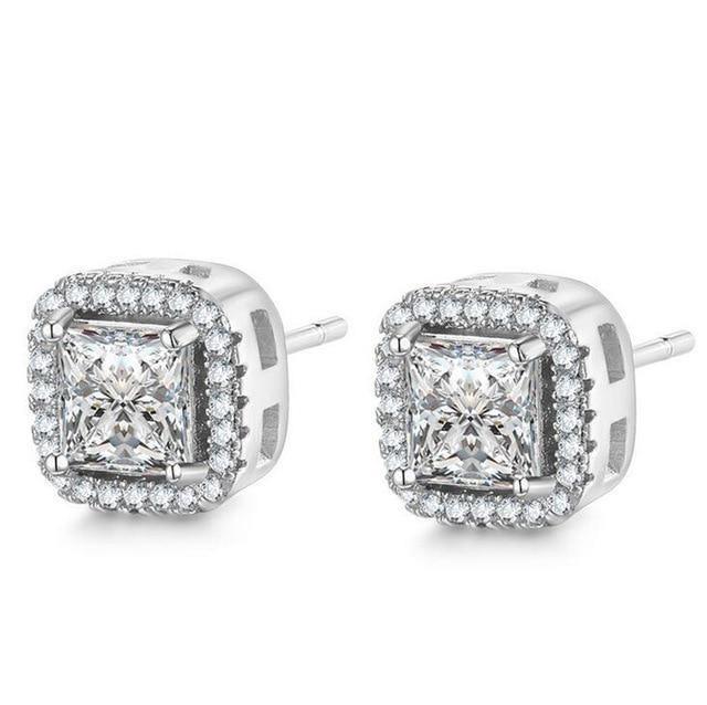 Attractive Selection Lab Diamond Stud Earrings 100% original 925 sterling silver- Factory Direct Prices by Jewellery Supermarket - The Jewellery Supermarket