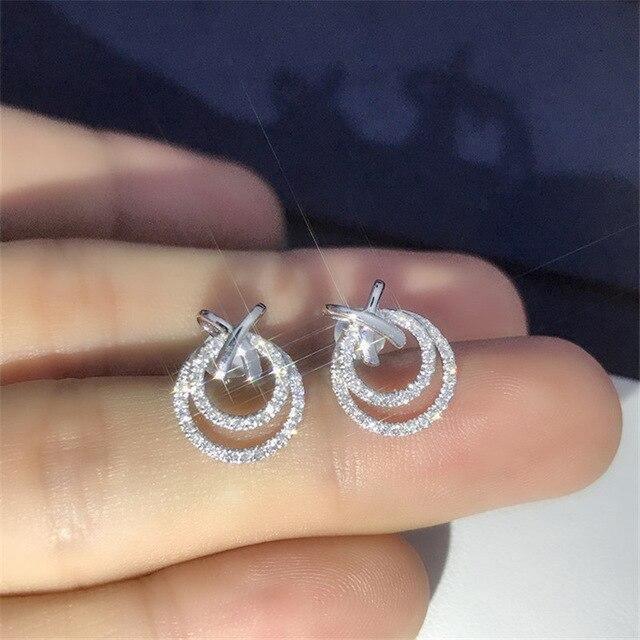 Attractive Selection Lab Diamond Stud Earrings 100% original 925 sterling silver- Factory Direct Prices by Jewellery Supermarket - The Jewellery Supermarket