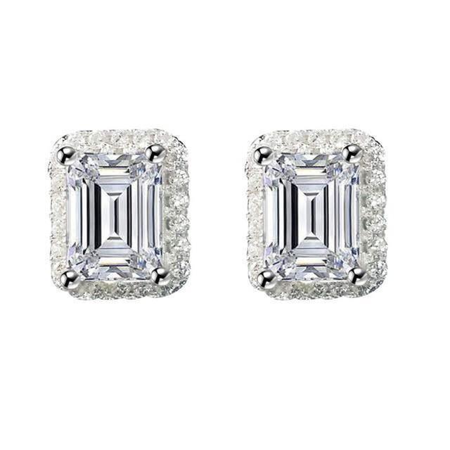 Attractive Selection Lab Diamond Stud Earrings 100% original 925 sterling silver- Factory Direct Prices by Jewellery Supermarket - The Jewellery Supermarket