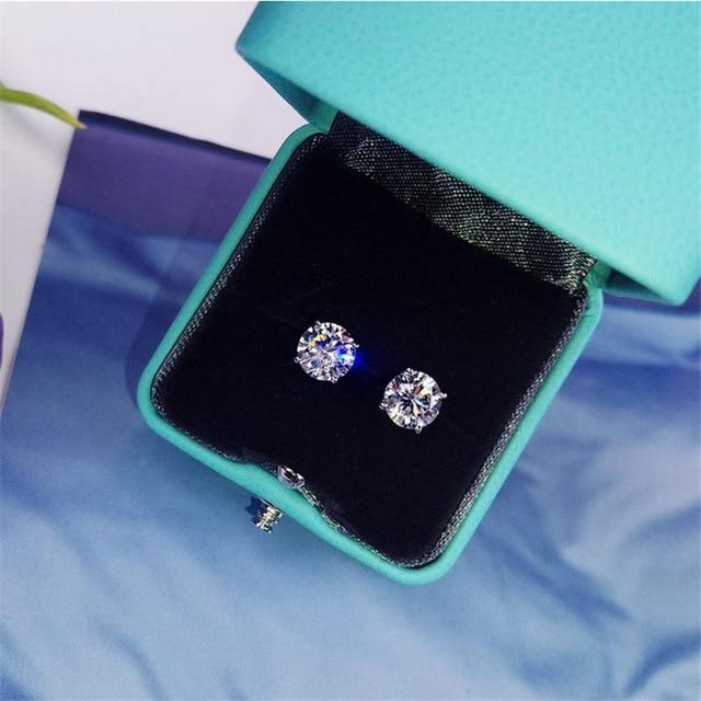 Attractive Selection Lab Diamond Stud Earrings 100% original 925 sterling silver- Factory Direct Prices by Jewellery Supermarket - The Jewellery Supermarket