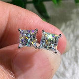 Attractive Selection Lab Diamond Stud Earrings 100% original 925 sterling silver- Factory Direct Prices by Jewellery Supermarket - The Jewellery Supermarket