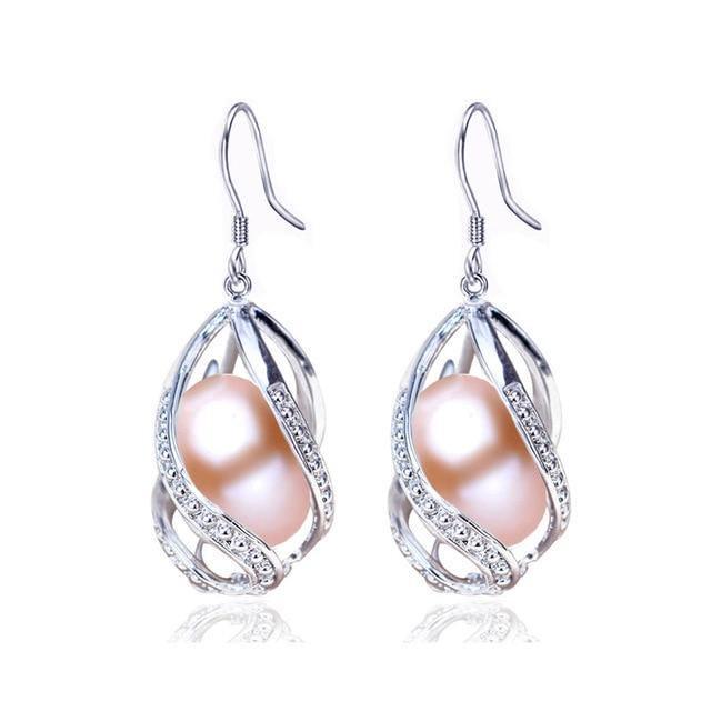 Beautiful 925 Sterling Natural Freshwater Water Drop Pearl Earrings- Factory Direct Prices by Jewellery Supermarket - The Jewellery Supermarket