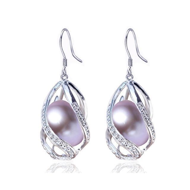Beautiful 925 Sterling Natural Freshwater Water Drop Pearl Earrings- Factory Direct Prices by Jewellery Supermarket - The Jewellery Supermarket