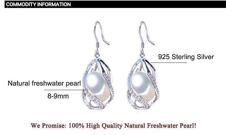 Beautiful 925 Sterling Natural Freshwater Water Drop Pearl Earrings- Factory Direct Prices by Jewellery Supermarket - The Jewellery Supermarket