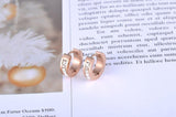 BEST SELLER AAA+ Cubic Zirconia Diamonds Stainless Steel Rose Gold Hoop Earrings - The Jewellery Supermarket