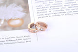 BEST SELLER AAA+ Cubic Zirconia Diamonds Stainless Steel Rose Gold Hoop Earrings - The Jewellery Supermarket