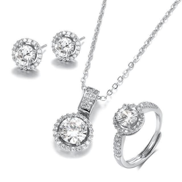 Best Seller - Delightful 18KGP AAA+ Zircon Jewelry Set - The Jewellery Supermarket