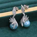 Black Pearl Silver Color Jewelry Sets for Women Earrings Necklace Pendant Ring New Arrival - The Jewellery Supermarket