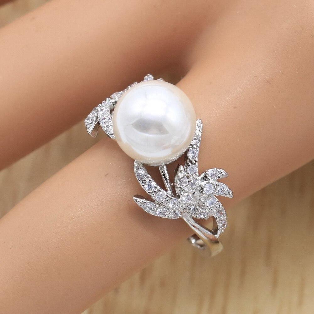 Black Pearl Silver Color Jewelry Sets for Women Earrings Necklace Pendant Ring New Arrival - The Jewellery Supermarket