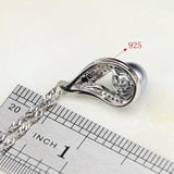 Blue Grey White Pink Pearl AAA+ Cubic Zirconia 925 Silver Jewelry Set - The Jewellery Supermarket