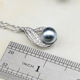 Blue Grey White Pink Pearl AAA+ Cubic Zirconia 925 Silver Jewelry Set - The Jewellery Supermarket