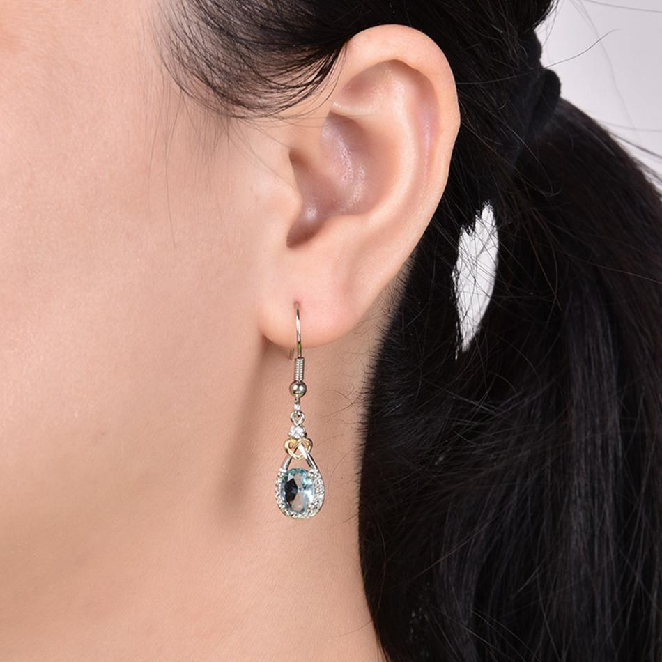 Blue Zircon Vintage Bridal Jewellery Set Cubic Zirconia Wedding Jewelry Set - The Jewellery Supermarket