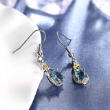 Blue Zircon Vintage Bridal Jewellery Set Cubic Zirconia Wedding Jewelry Set - The Jewellery Supermarket