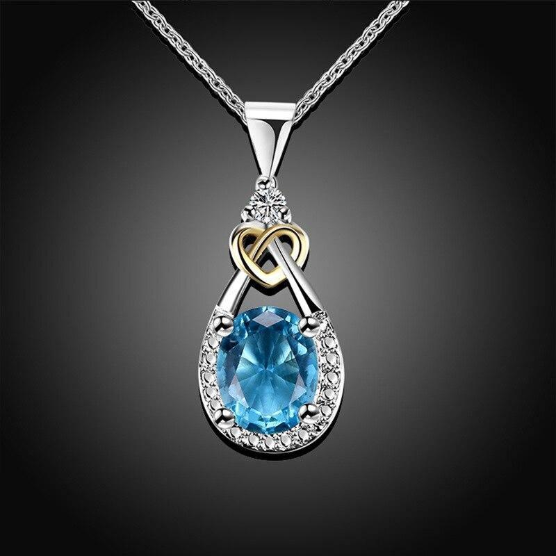 Blue Zircon Vintage Bridal Jewellery Set Cubic Zirconia Wedding Jewelry Set - The Jewellery Supermarket