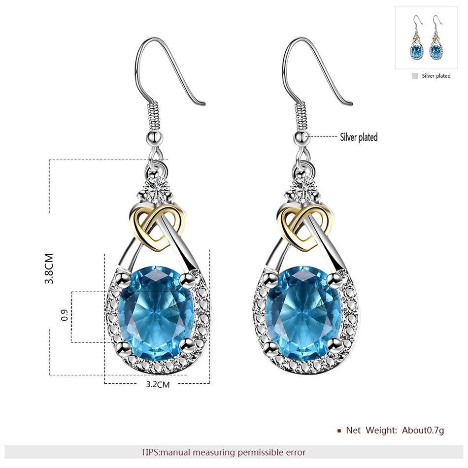 Blue Zircon Vintage Bridal Jewellery Set Cubic Zirconia Wedding Jewelry Set - The Jewellery Supermarket