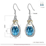 Blue Zircon Vintage Bridal Jewellery Set Cubic Zirconia Wedding Jewelry Set - The Jewellery Supermarket
