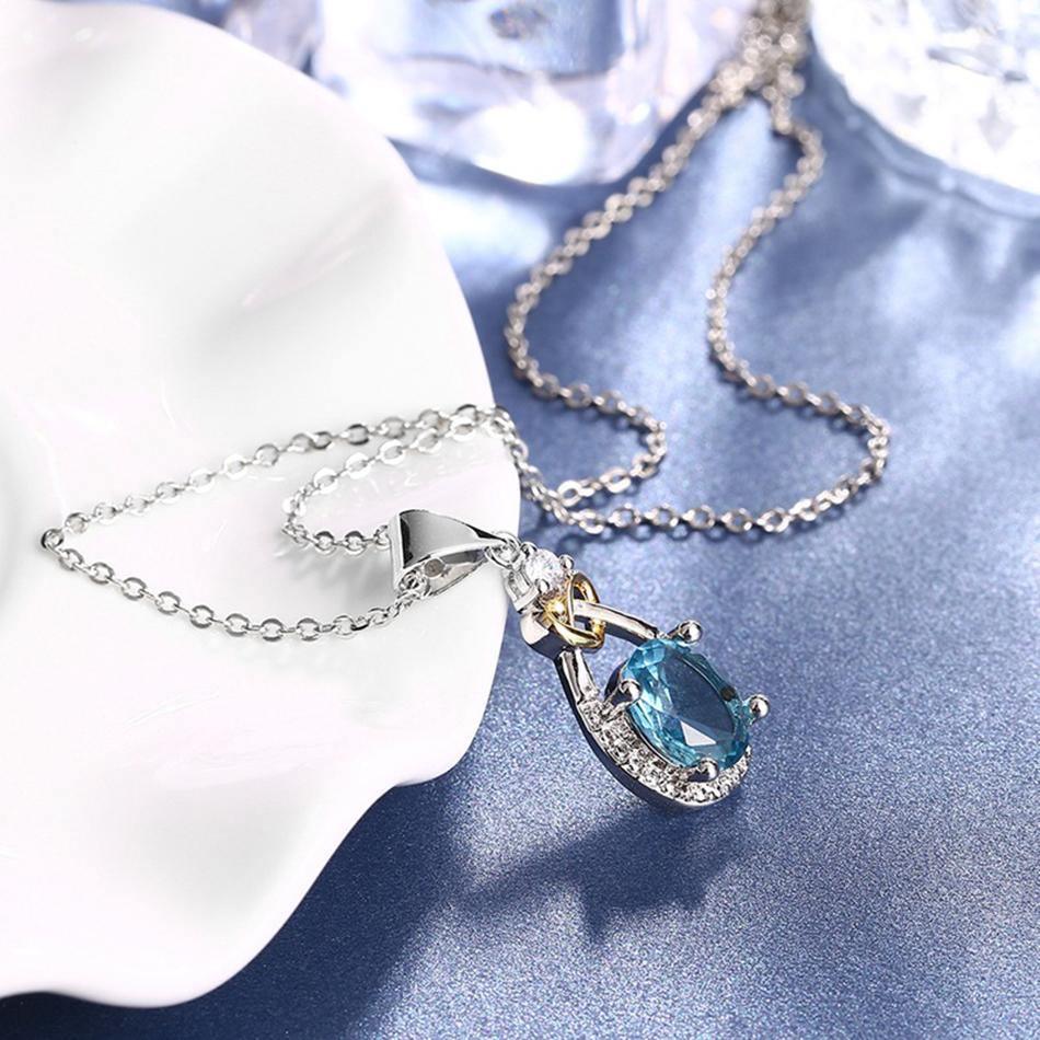 Blue Zircon Vintage Bridal Jewellery Set Cubic Zirconia Wedding Jewelry Set - The Jewellery Supermarket