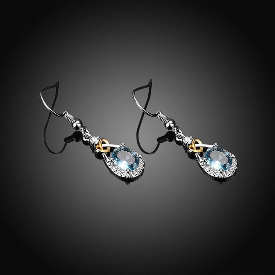 Blue Zircon Vintage Bridal Jewellery Set Cubic Zirconia Wedding Jewelry Set - The Jewellery Supermarket