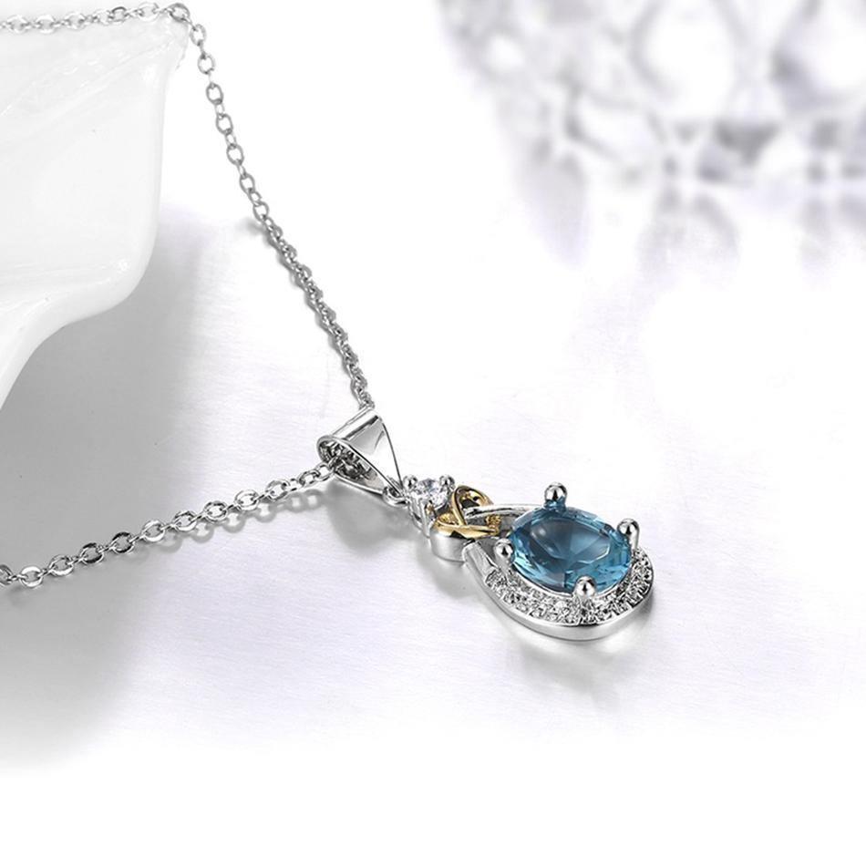 Blue Zircon Vintage Bridal Jewellery Set Cubic Zirconia Wedding Jewelry Set - The Jewellery Supermarket