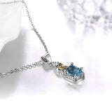 Blue Zircon Vintage Bridal Jewellery Set Cubic Zirconia Wedding Jewelry Set - The Jewellery Supermarket