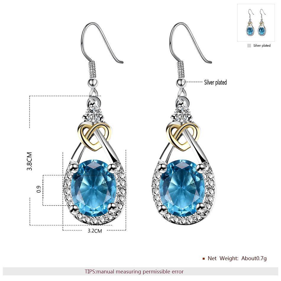 Blue Zircon Vintage Bridal Jewellery Set Cubic Zirconia Wedding Jewelry Set - The Jewellery Supermarket