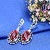 Boho Green Red Stone Necklace And Earring Bracelet Ring Jewellery - The Jewellery Supermarket
