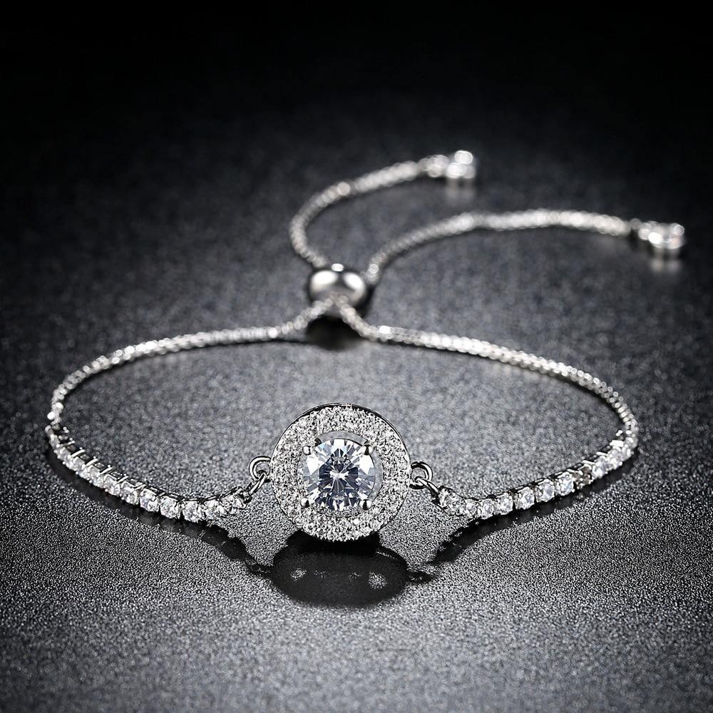 Brilliant New Trendy Halo Bracelet Bangle For Women - The Jewellery Supermarket