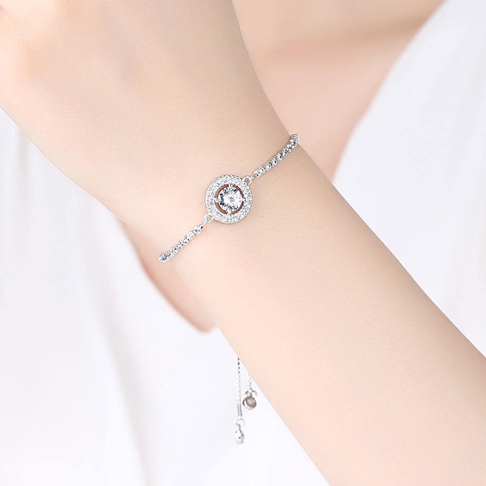 Brilliant New Trendy Halo Bracelet Bangle For Women - The Jewellery Supermarket