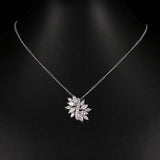Capivating Flower Marquise Cut Cubic Zirconia Pendant - Best Online Prices by Jewellery Supermarket - The Jewellery Supermarket