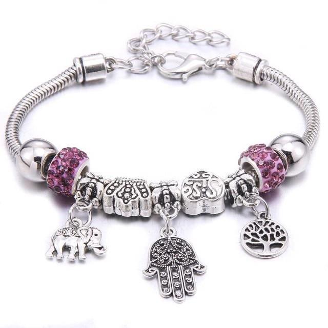 Charm Beads 6-color Palm Crystal Beads Fine Bracelets & Bangles - The Jewellery Supermarket