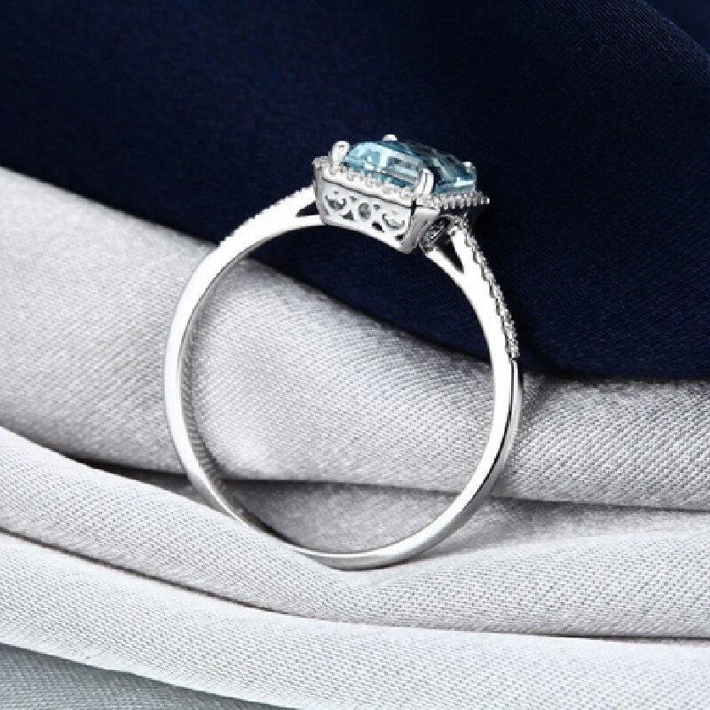 Charming Silver Sapphire AAA+ Zircon Diamonds Ring - The Jewellery Supermarket
