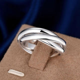 Charming Three Layer Fashion Silver Colour Ring