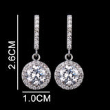 Charming White CZ AAA Clear Dangling Earrings - Best Online Prices by Jewellery Supermarket - The Jewellery Supermarket