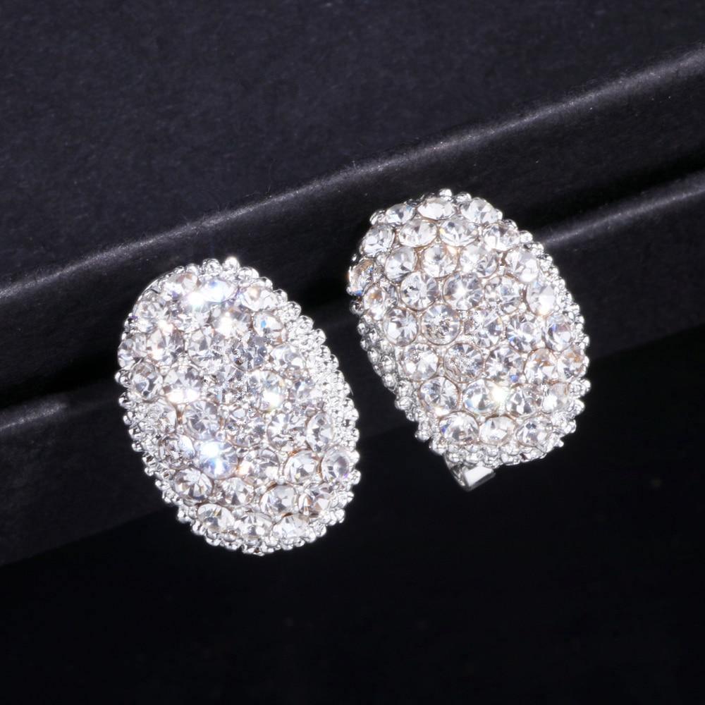 Classic Design Romantic Elegant Fashion AAA+ Cubic Zirconia Stone Stud Earrings - The Jewellery Supermarket