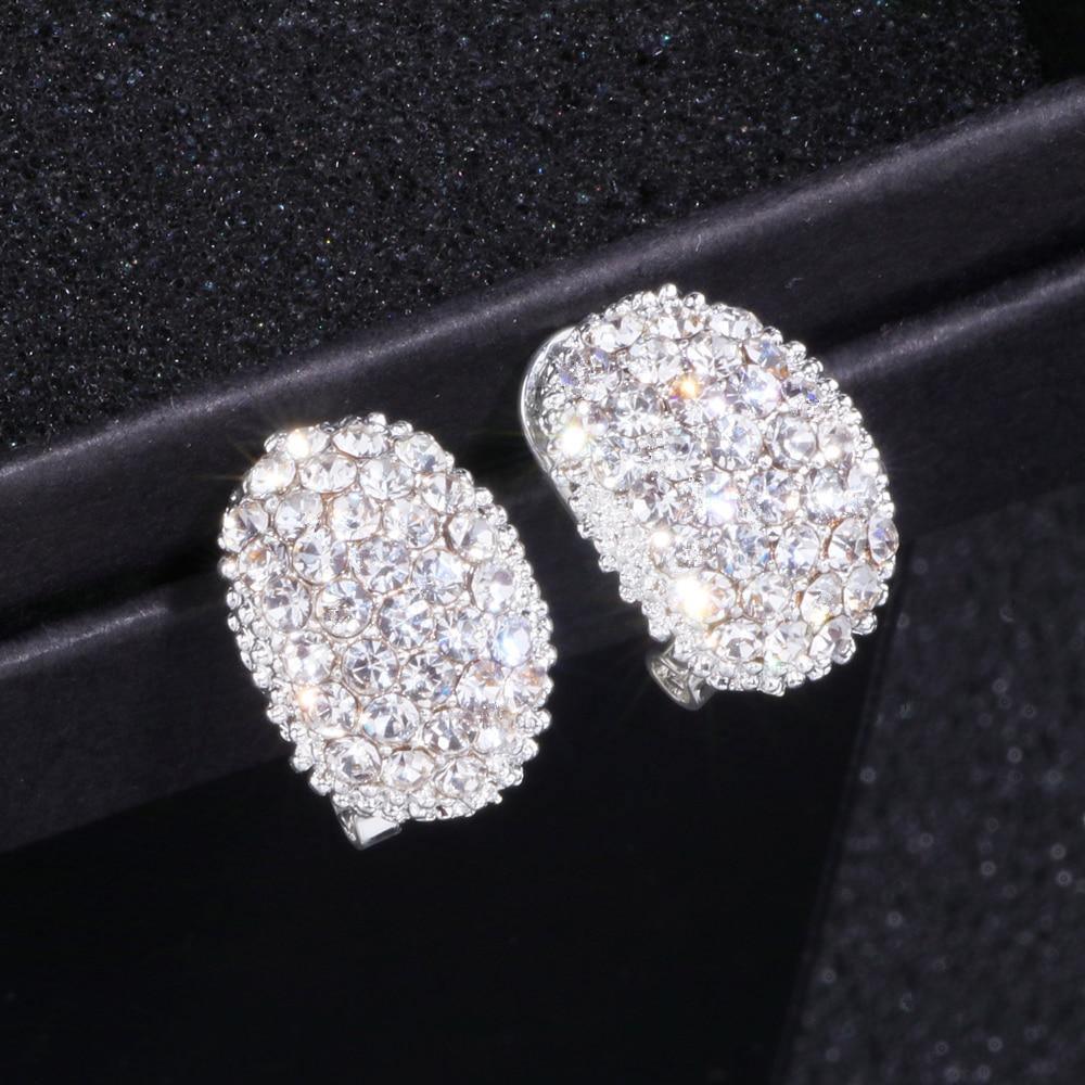 Classic Design Romantic Elegant Fashion AAA+ Cubic Zirconia Stone Stud Earrings - The Jewellery Supermarket