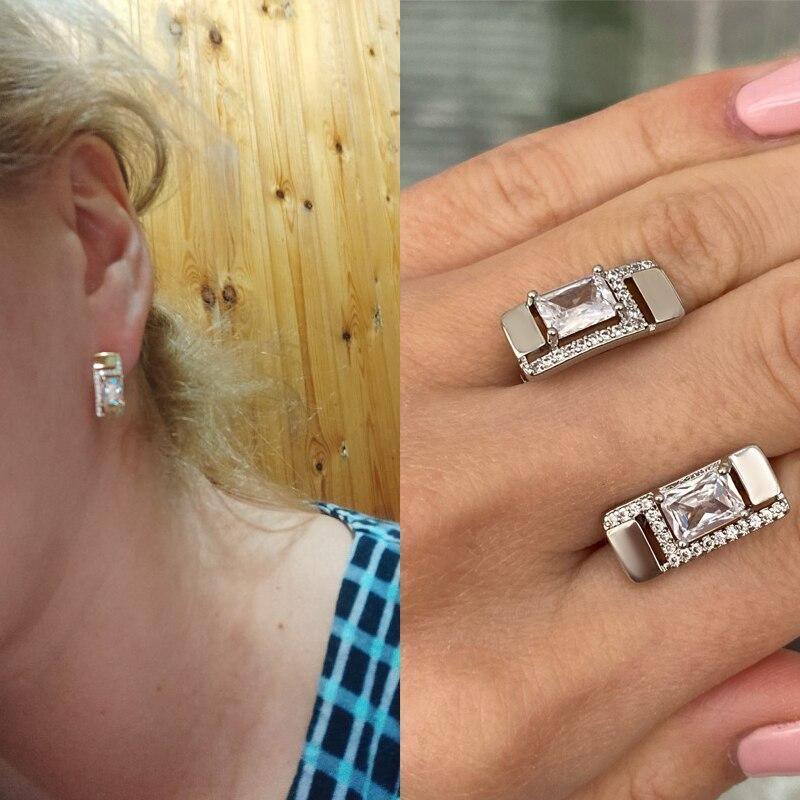 Classic Stud Earrings 585 Rose Gold White Natural AAA+ Zircon Earrings - The Jewellery Supermarket