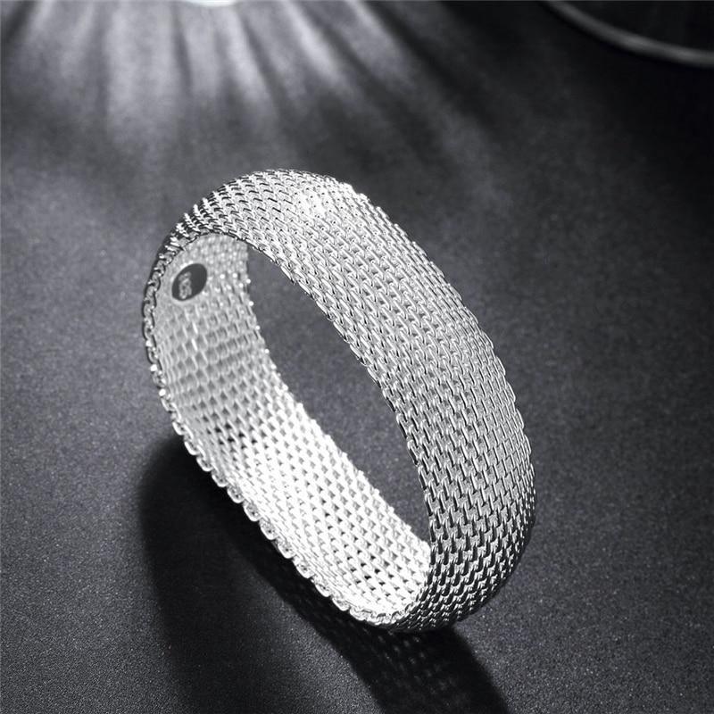Classy 925 Sterling Silver Braided Bangle - Best Online Prices by Jewellery Supermarket - The Jewellery Supermarket