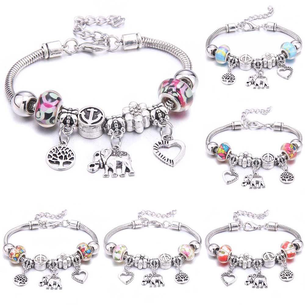 Colorful Crystal DIY Beads Charm Bracelet & Bangles - The Jewellery Supermarket