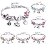 Colorful Crystal DIY Beads Charm Bracelet & Bangles