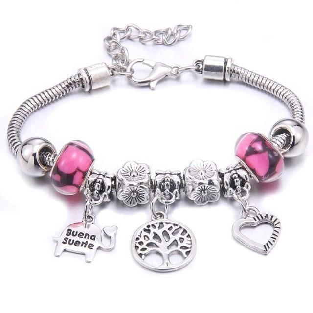 Colorful Crystal DIY Beads Charm Bracelet & Bangles - The Jewellery Supermarket