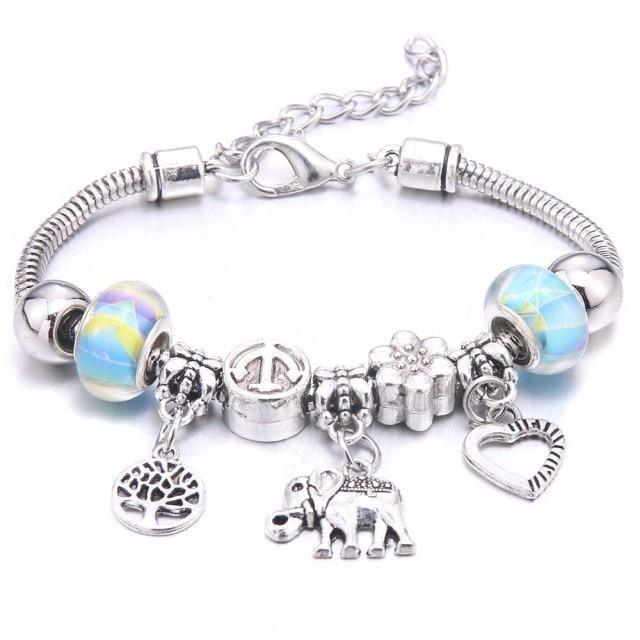Colorful Crystal DIY Beads Charm Bracelet & Bangles - The Jewellery Supermarket