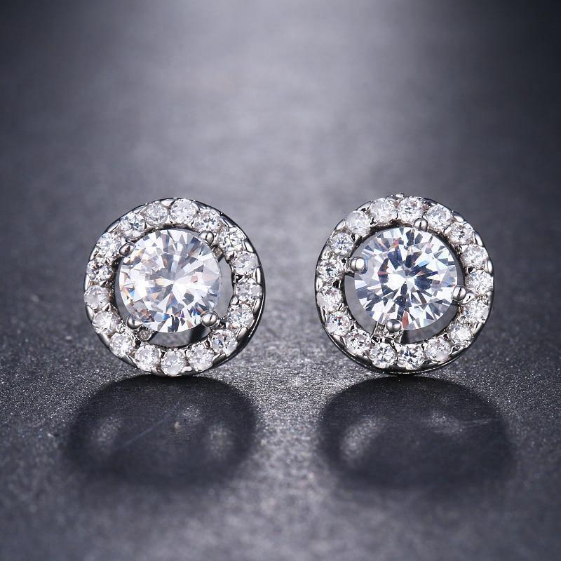 Cute 4 Prongs Setting High Quality CZ Cubic Zirconia Stud Earrings - Lowest Prices by Jewellery Supermarket - The Jewellery Supermarket
