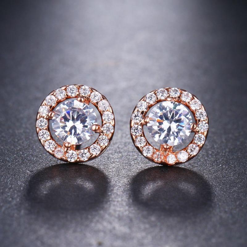 Cute 4 Prongs Setting High Quality CZ Cubic Zirconia Stud Earrings - Lowest Prices by Jewellery Supermarket - The Jewellery Supermarket